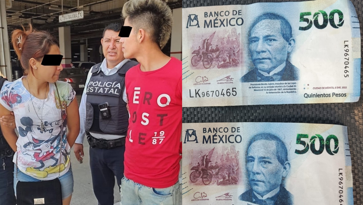Detienen a una pareja por intentar pagar con billetes falsos en Campeche