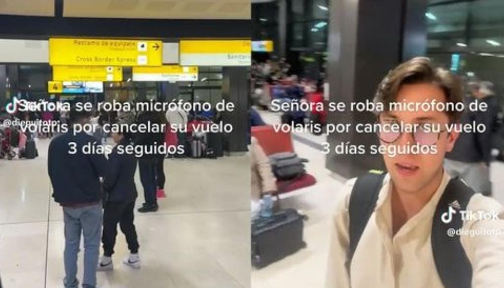 Mujer "roba" micrófono del aeropuerto de Tijuana