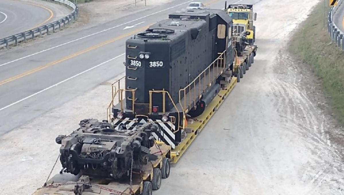 Tren Maya: ¿Para qué son las locomotoras que llegaron a Valladolid y Felipe Carrillo Puerto?