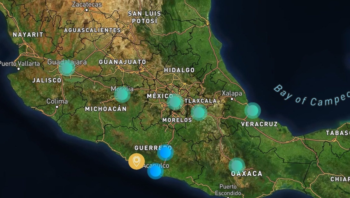 Alerta Sísmica reporta sismo en Técpan de Galeana, Guerrero