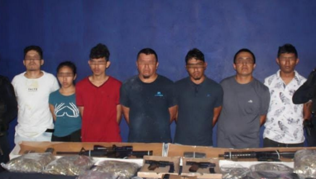 Arrestan a célula delictiva en Cancún; decomisan arsenal y drogas