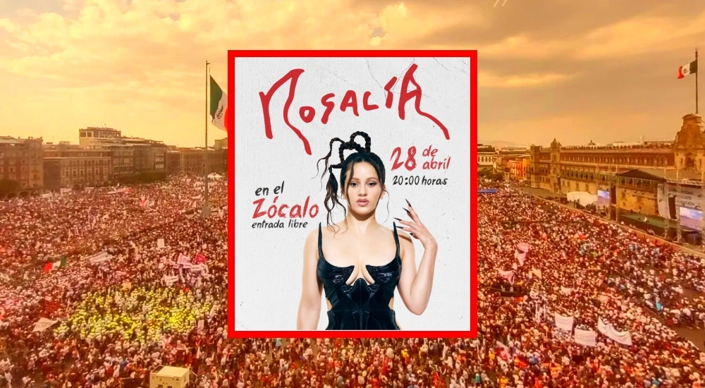 Rosalía ofrecerá un concierto en el Zócalo de la CDMX
