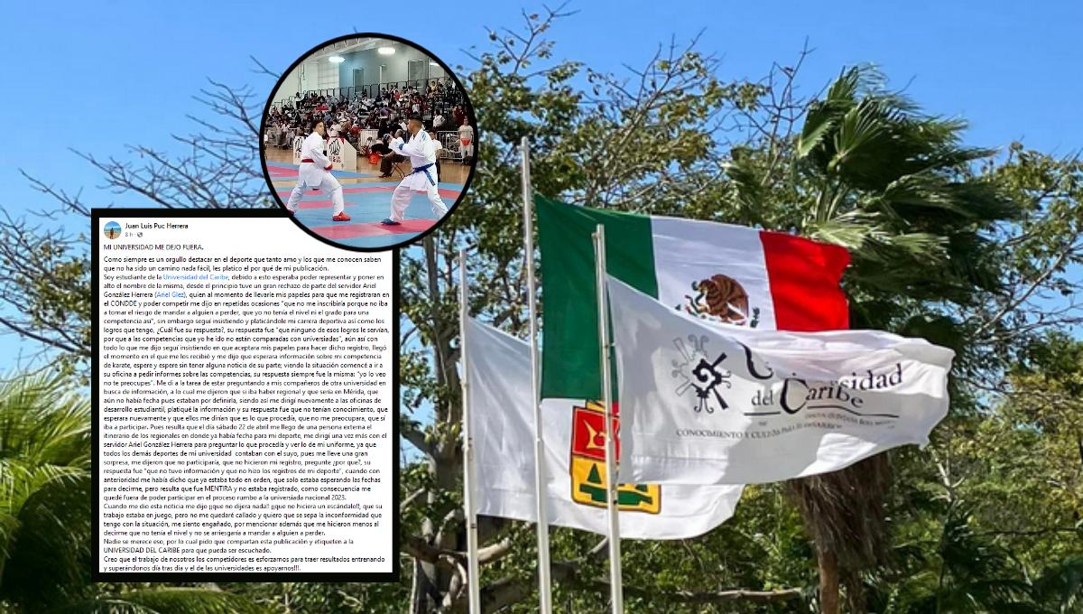Cancún: Estudiante acusa a la Universidad del Caribe de dejarlo fuera de una competencia de karate
