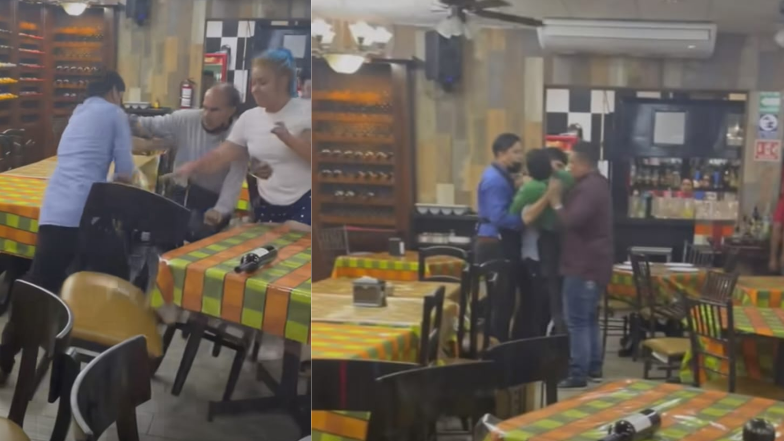 Pelea campal entre meseros de restaurante en Tampico se hace viral: VIDEO