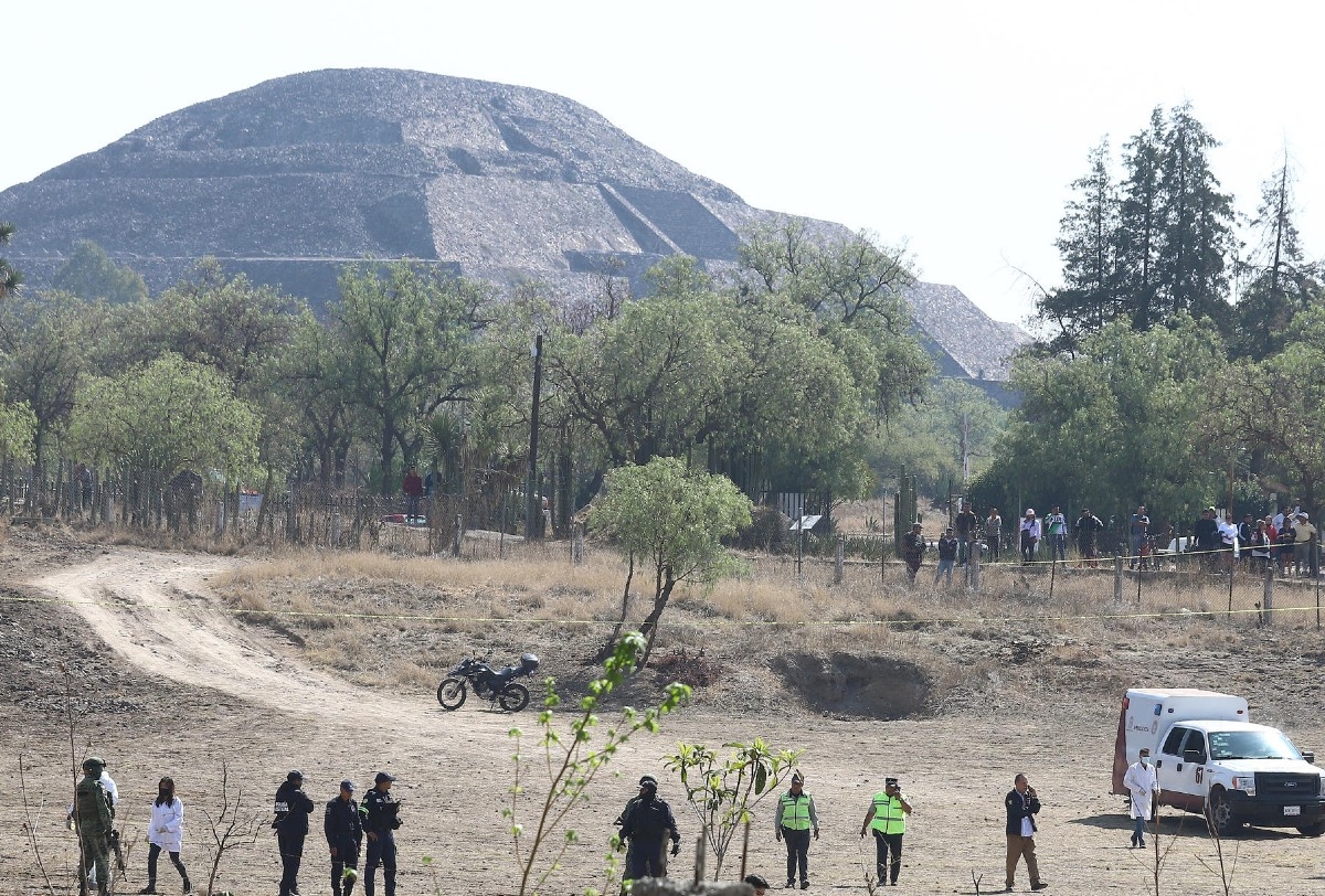 Detalles del incendio de un globo aerostático en Teotihuacán