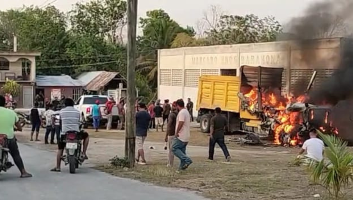 Militar mata a un hombre en el mercado de Calakmul; pobladores intentan lincharlo