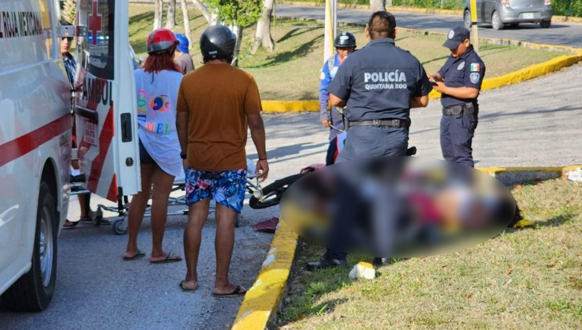 Turista derrapa ebria en Cozumel; fue hospitalizada con una fractura en el cráneo