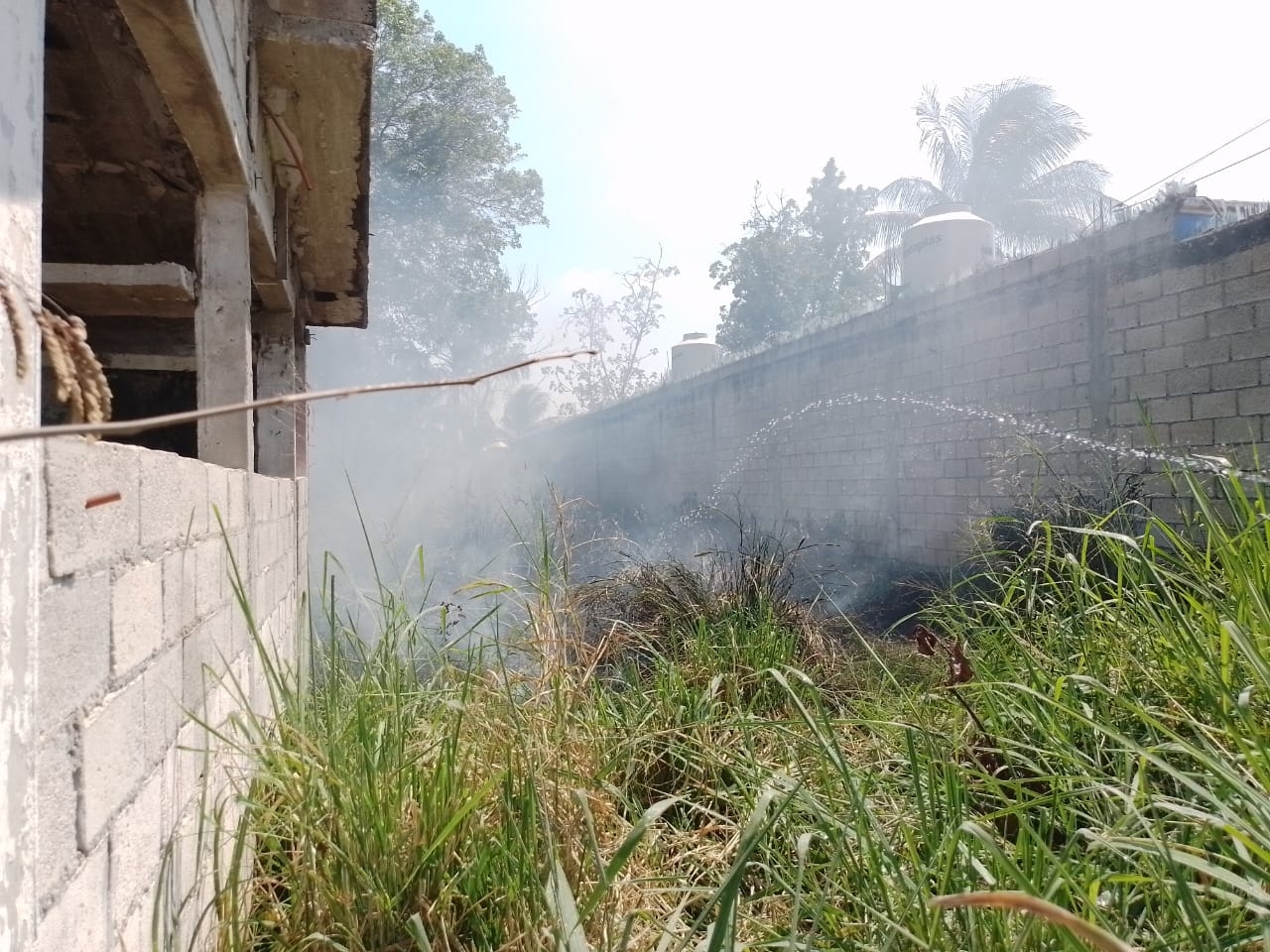 Incendio en un monte baldío desata pánico entre vecinos en Escárcega