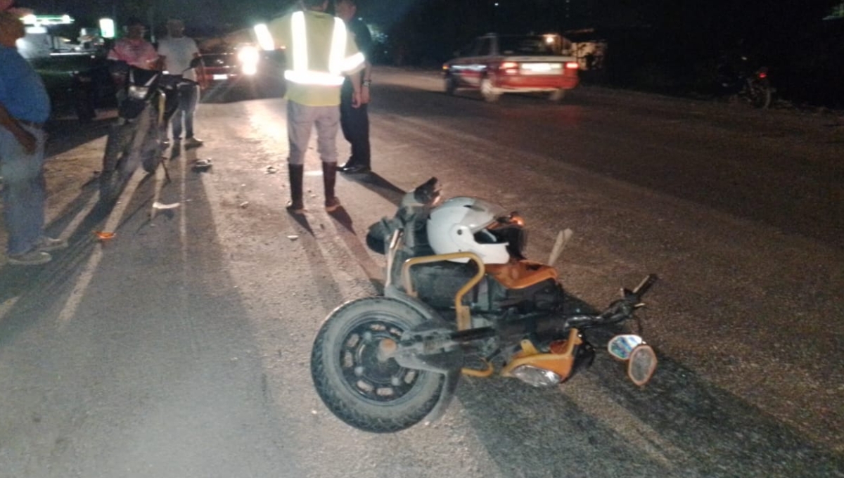 Conductor ebrio atropella a motociclista y se da a la fuga en Escárcega, Campeche