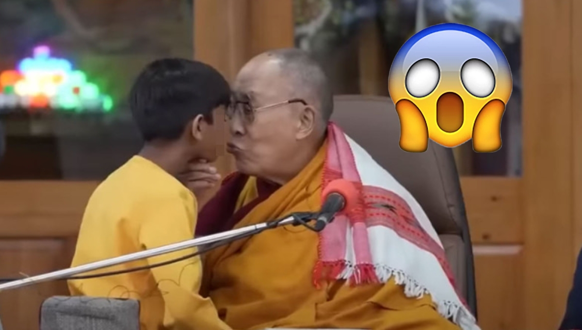 "Chúpame la lengua'", la polémica petición del Dalai Lama a un niño