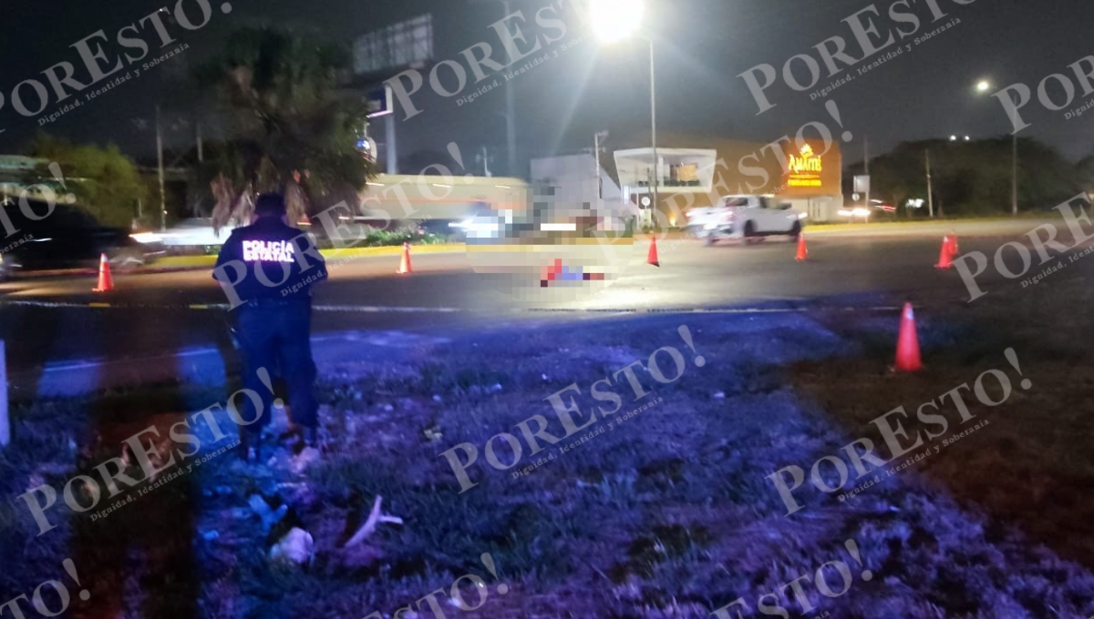 Hombre muere aplastado por varios vehículos en la carretera Mérida-Progreso