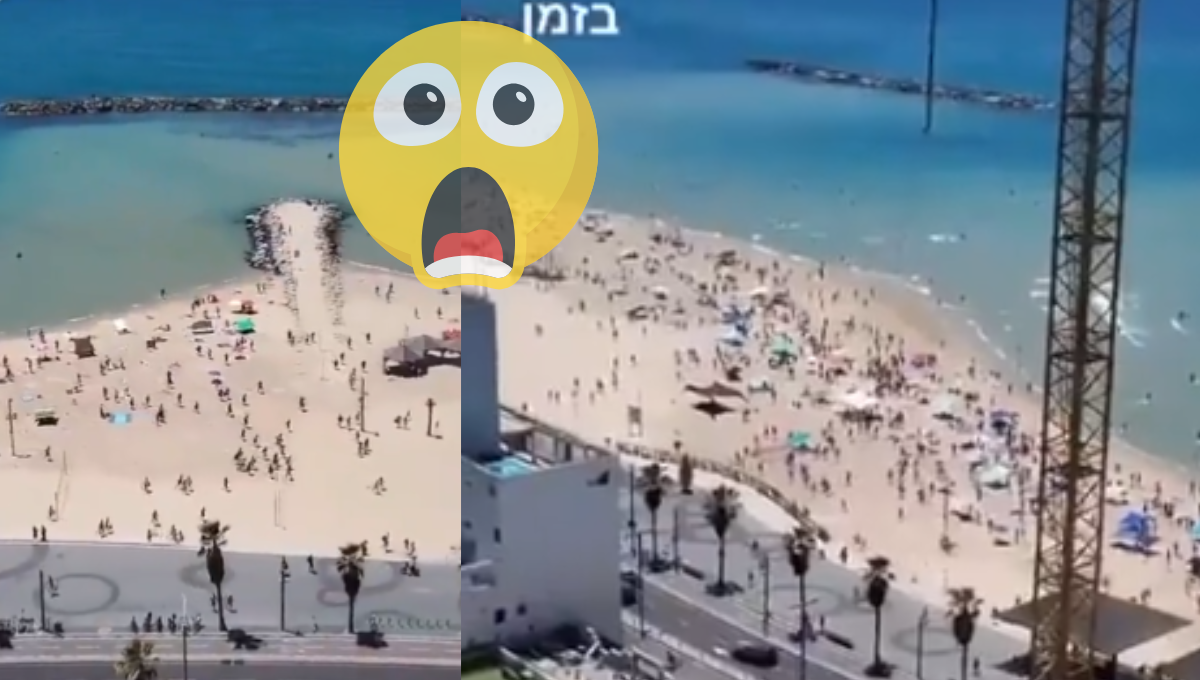 Alarma antimisiles causa terror al sorprende a miles de bañistas en Israel: VIDEO