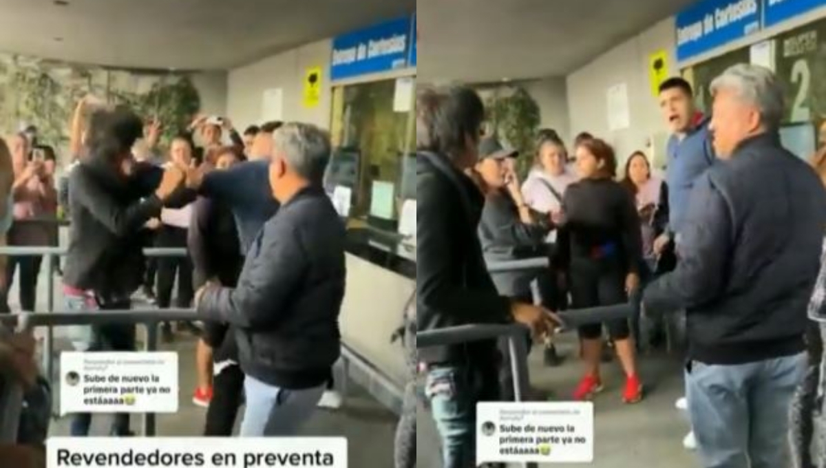 Luis Miguel: Presuntos revendedores de boletos se 'agarran a golpes'