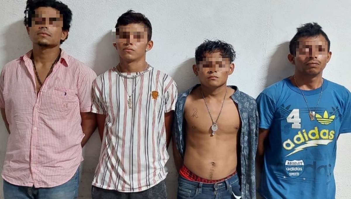 Detienen a cuatro hombres por presunto narcomenudeo en Tizimín