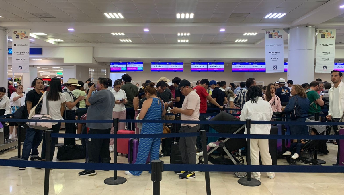 Desde el Aeropuerto Internacional de la Ciudad de México (AICM) y el Aeropuerto Internacional Felipe Ángeles (AIFA) hay 12 vuelos demorados hacia Cancún