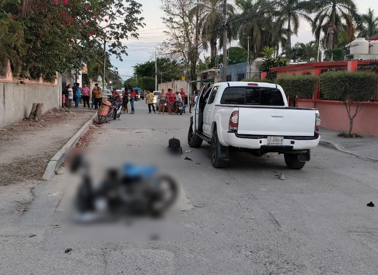 Cancún: Adolescente pierde la vida en Bonfil tras chocar contra una camioneta