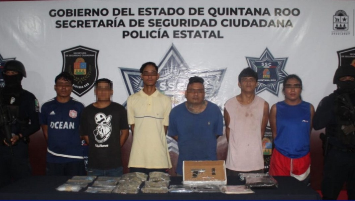 Detienen a seis narcomenudistas en la avenida Las Torres de Cancún