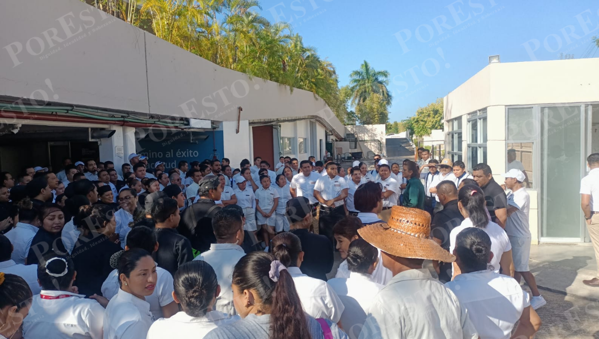 Empleados del hotel Paradisus se manifiestan en Playa del Carmen; exigen pago de utilidades