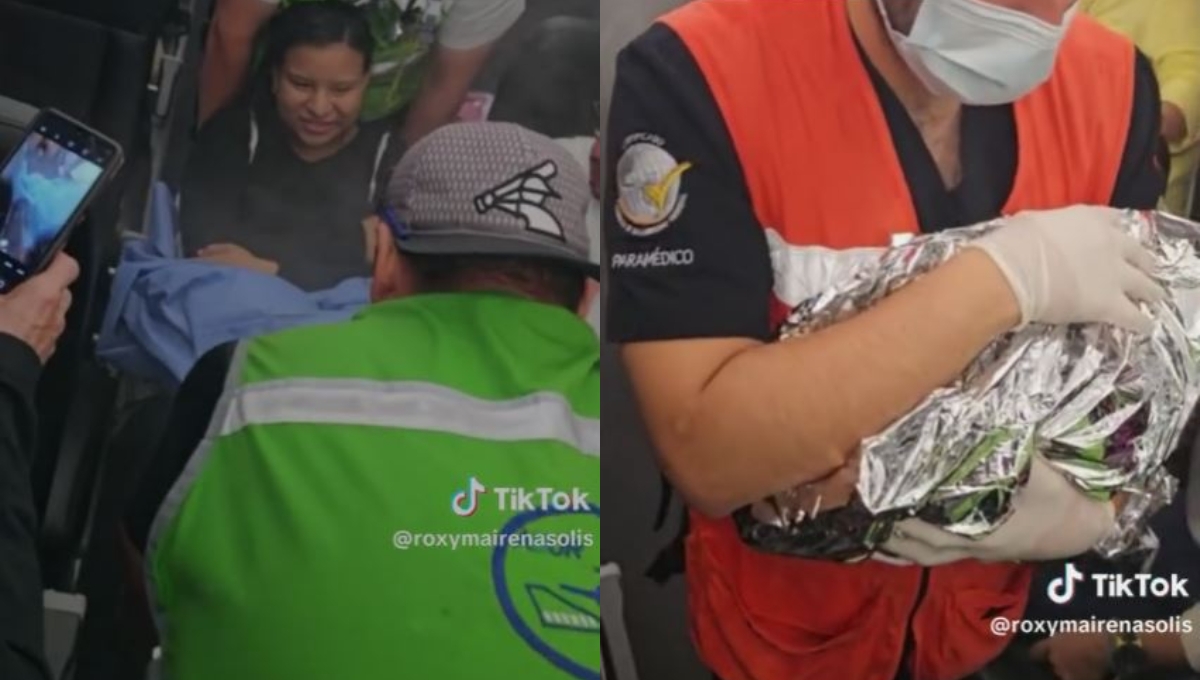 Vuelo aterriza de emergencia en Cancún por una mujer en labor de parto: VIDEO