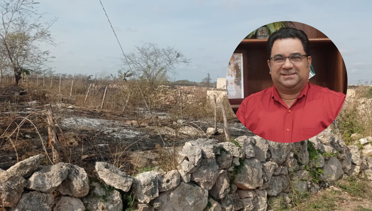 Empresario acusa al alcalde de Motul de provocar incendio en un rancho; autoridades lo ignoran