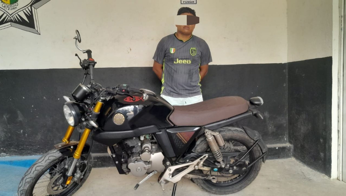 Detienen a joven en Tizimín por circular una motocicleta robada desde hace dos años
