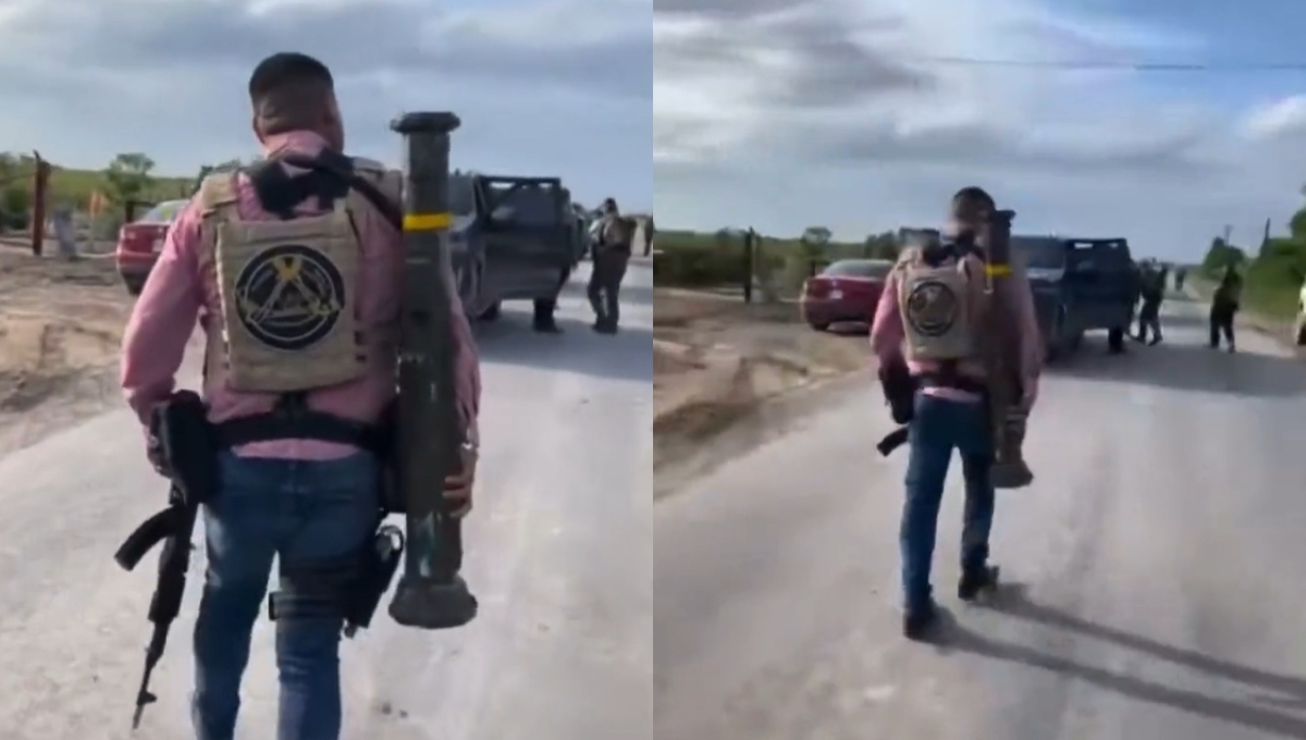 Captan a sicario con un lanzacohetes en un retén en Tamaulipas