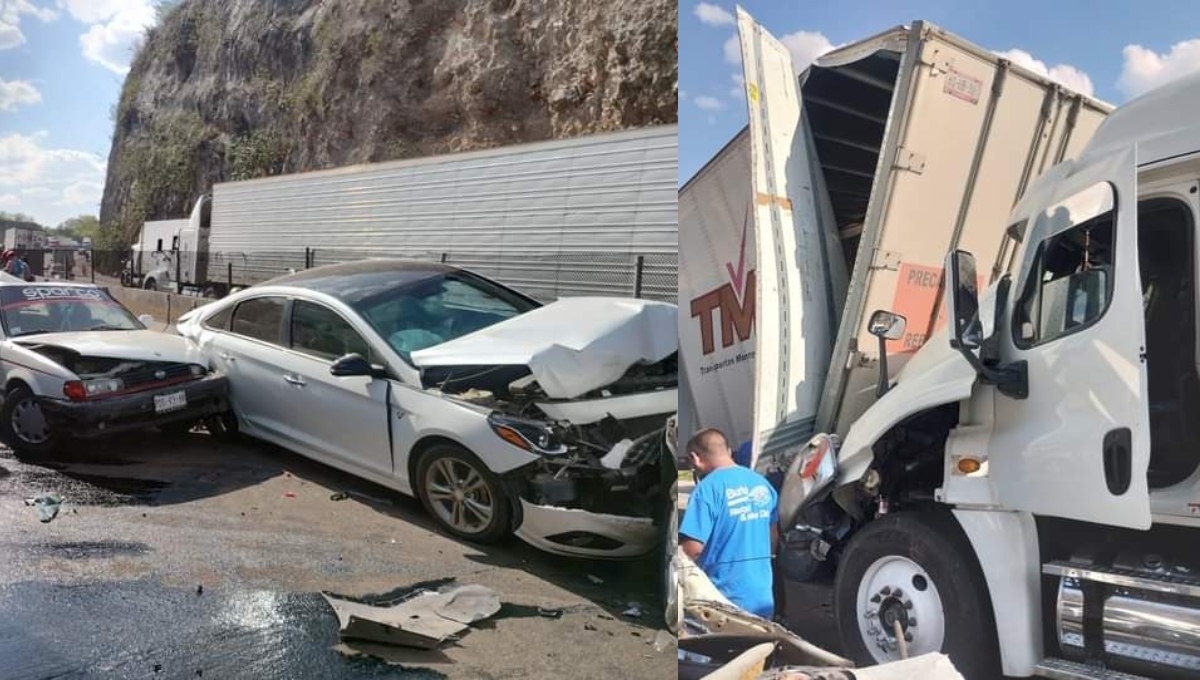 Más de 10 lesionados tras fuerte carambola en la autopista México-Querétaro