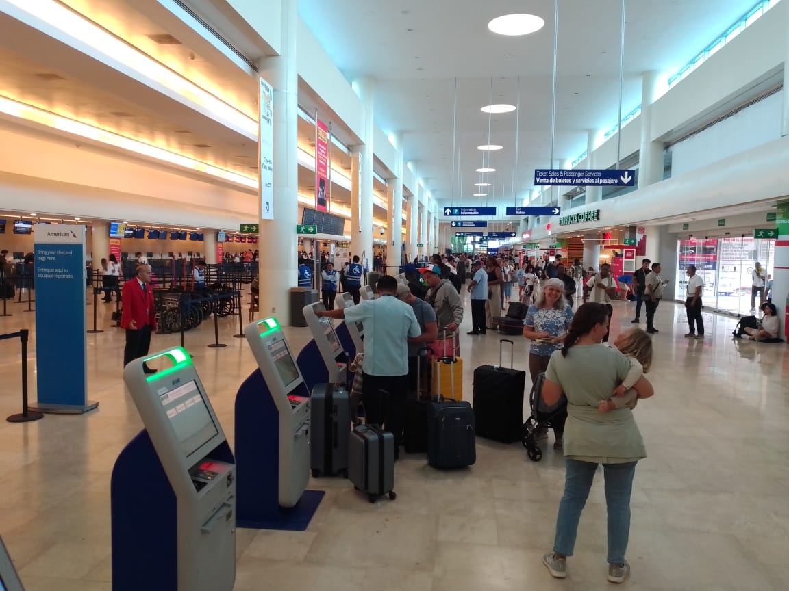 El Aeropuerto Internacional de Cancún reportó 522 vuelos programados