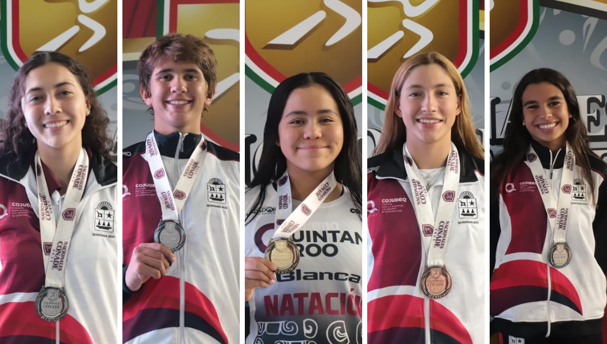 Nadadores de Quintana Roo cosechan cinco medallas en los Juegos CONADE 2023