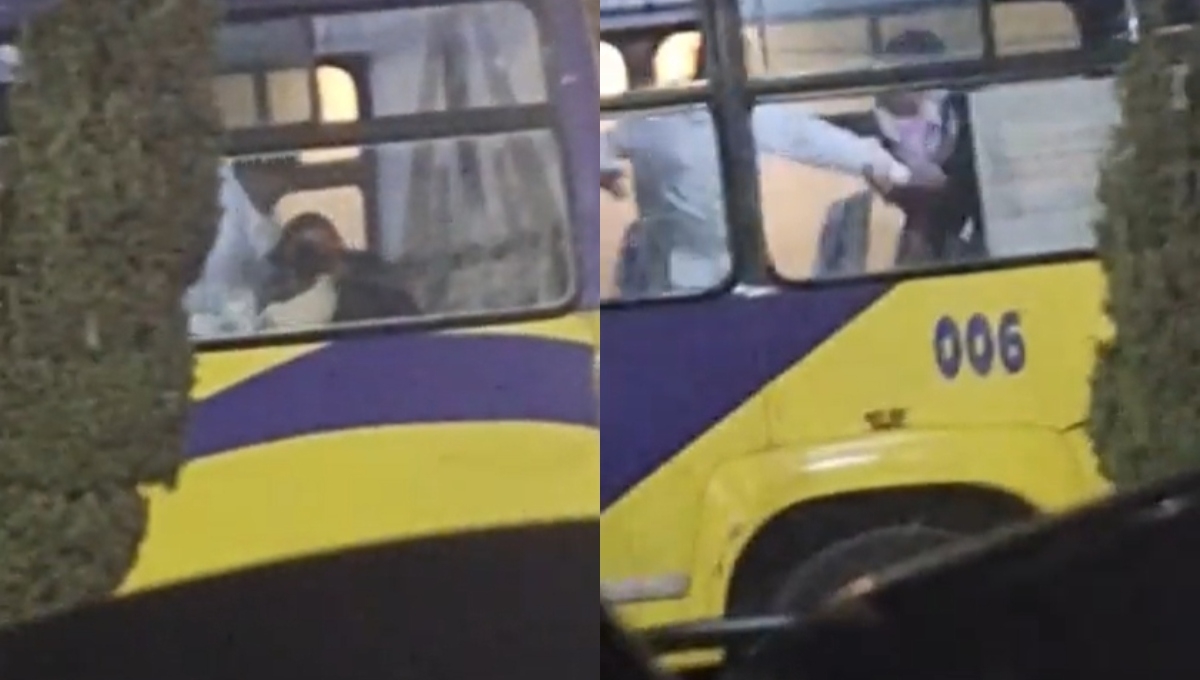 Chofer de autobús en Zacatecas golpea salvajemente a una mujer y un niño