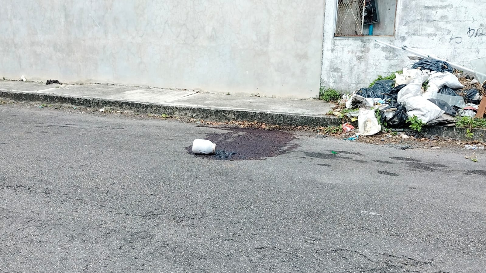 Hallan recipiente con vísceras y sangre en la vía pública en Cozumel
