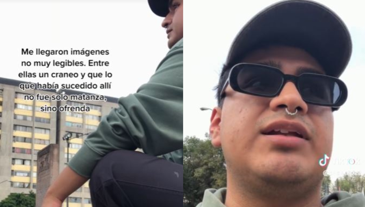 ¿Malas vibras? Tiktoker presiente energías negativas en la plaza de Tlatelolco: VIDEO