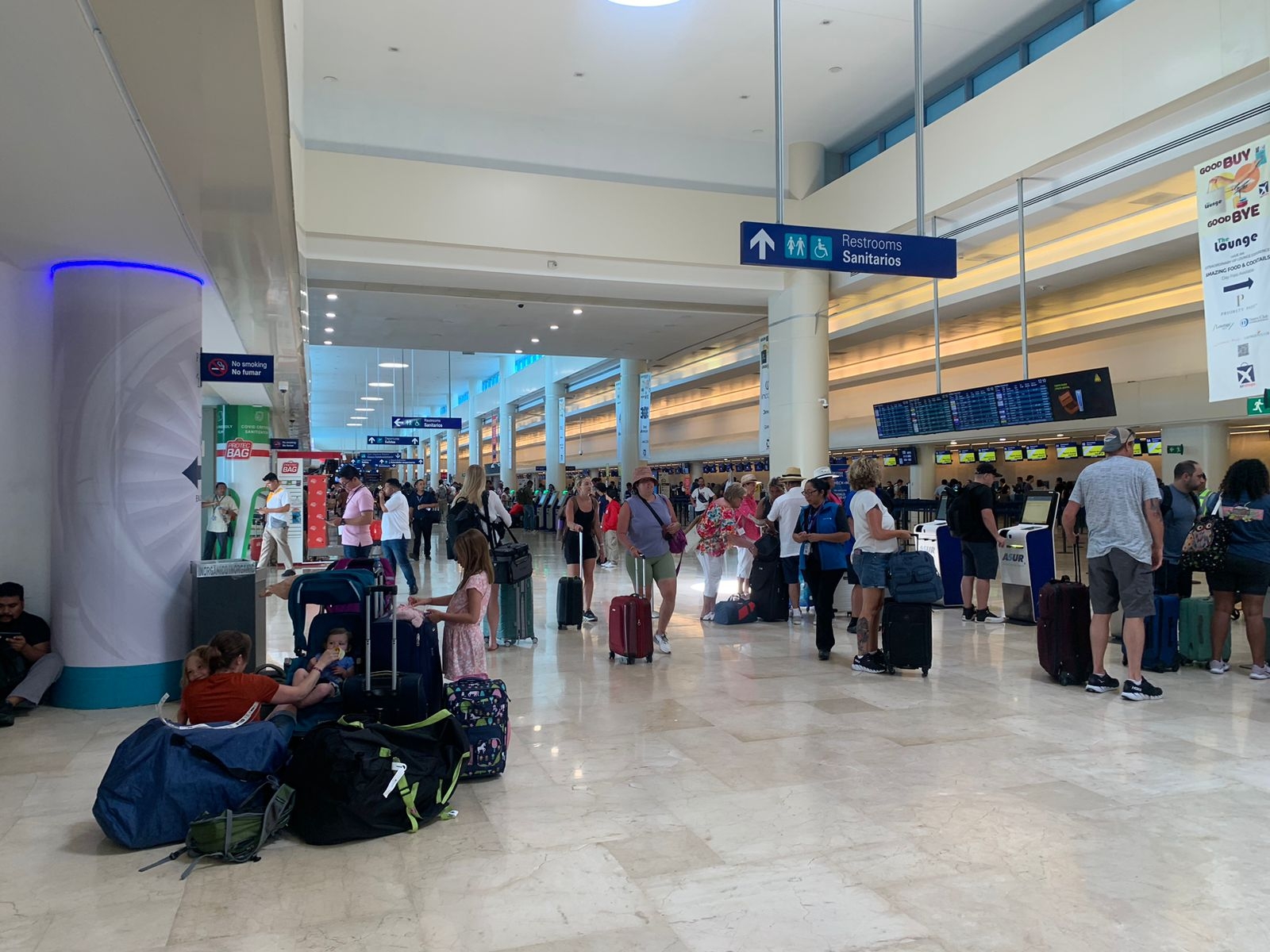 Son ocho vuelos retrasados en el aeropuerto de Cancún este sábado