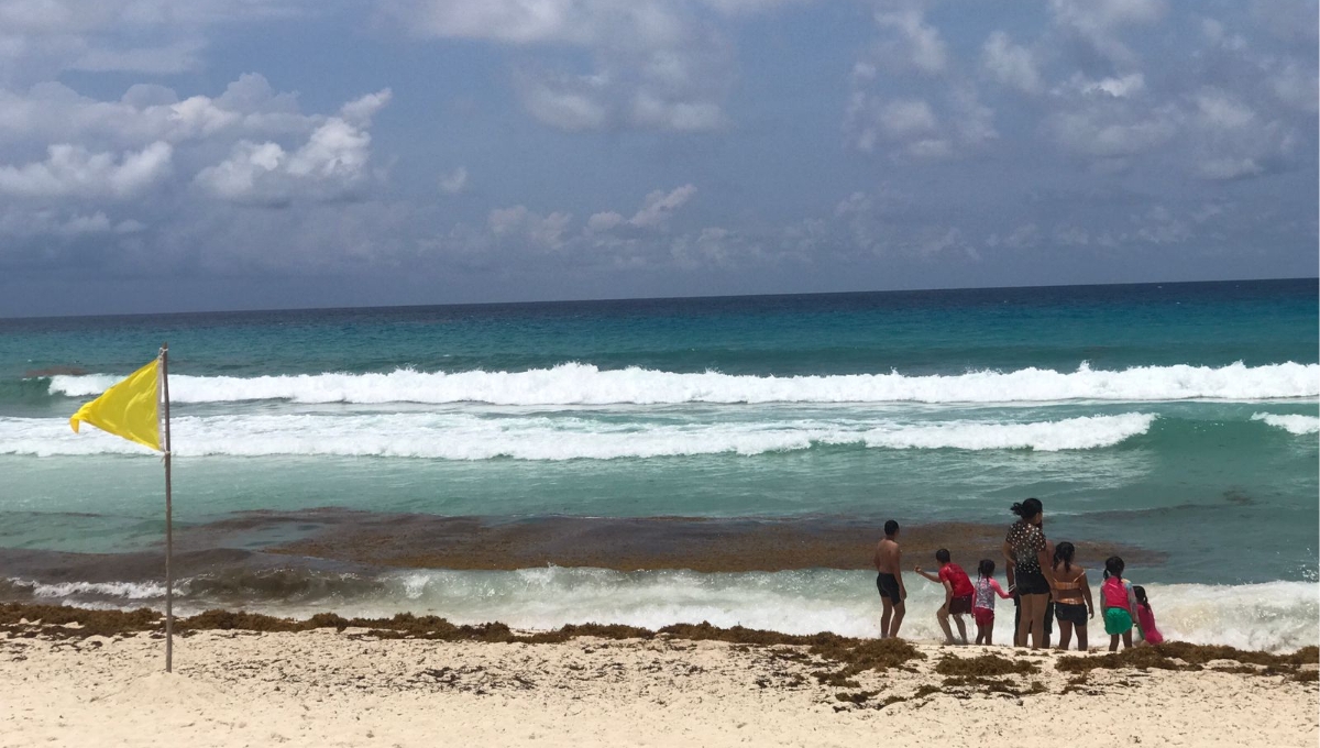 Playas Delfines en Cancún recibe a bañistas pese al sargazo: EN VIVO
