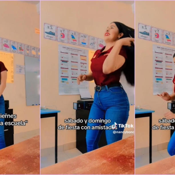 Maestra de primaria se hace viral en TikTok por bailar reggaetón frente al pizarrón: VIDEO