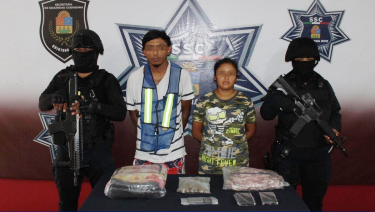 Arrestaron a dos hombres en posesión drogas en Cancún