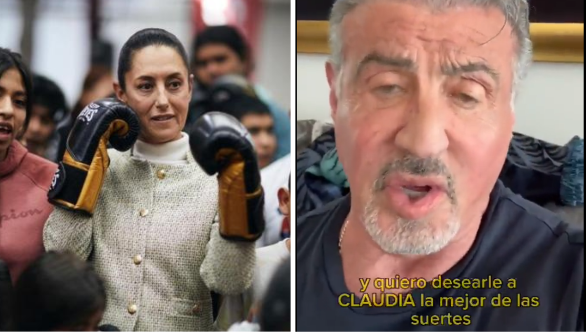 Sylvester Stallone envía apoyo a Claudia Sheinbaum por clase masiva de box en la CDMX