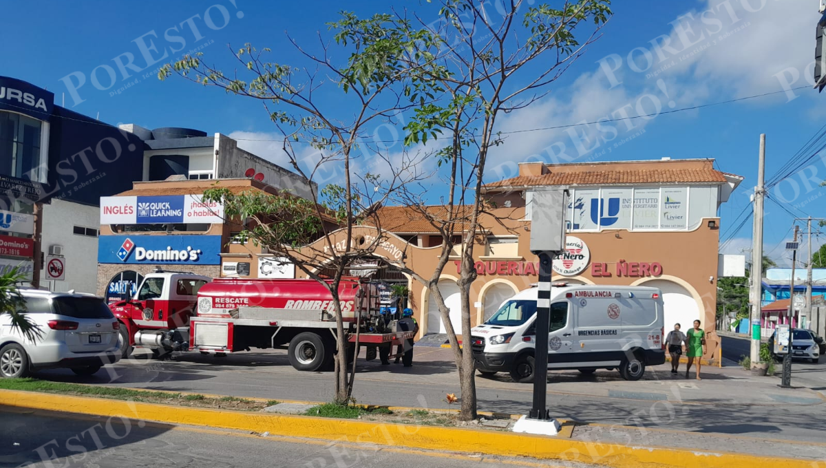 Presunta fuga de gas causa movilización de bomberos en Playa del Carmen