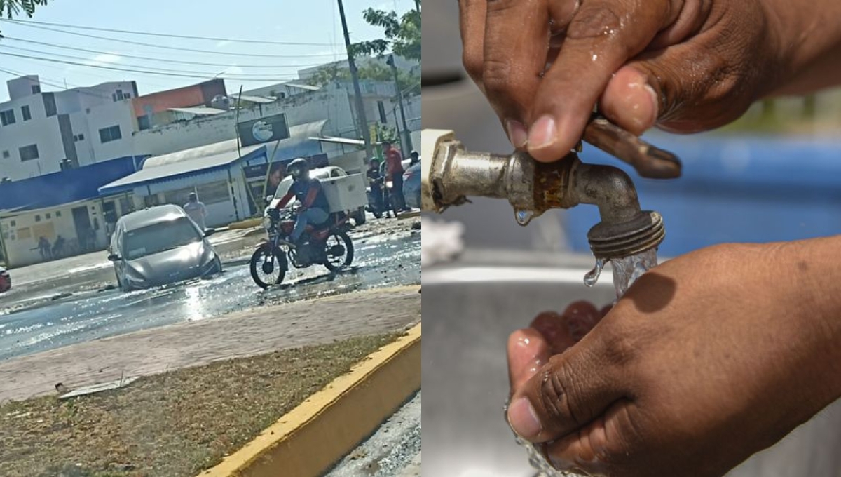 Por socavón en la López Portillo, Smapac deja sin agua a más de 40 colonias de Campeche