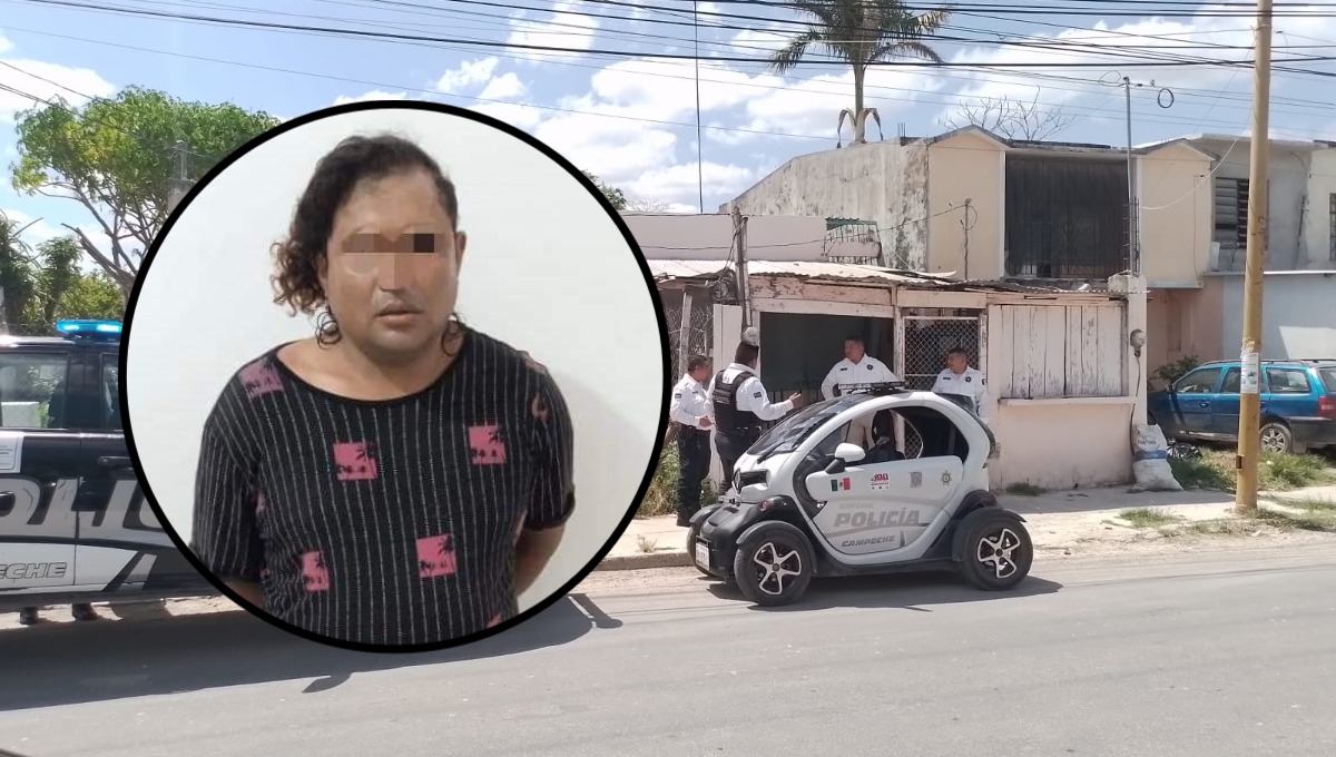 El hombre fue trasladado a Campeche donde será investigado por intento de feminicidio y narcomenudeo