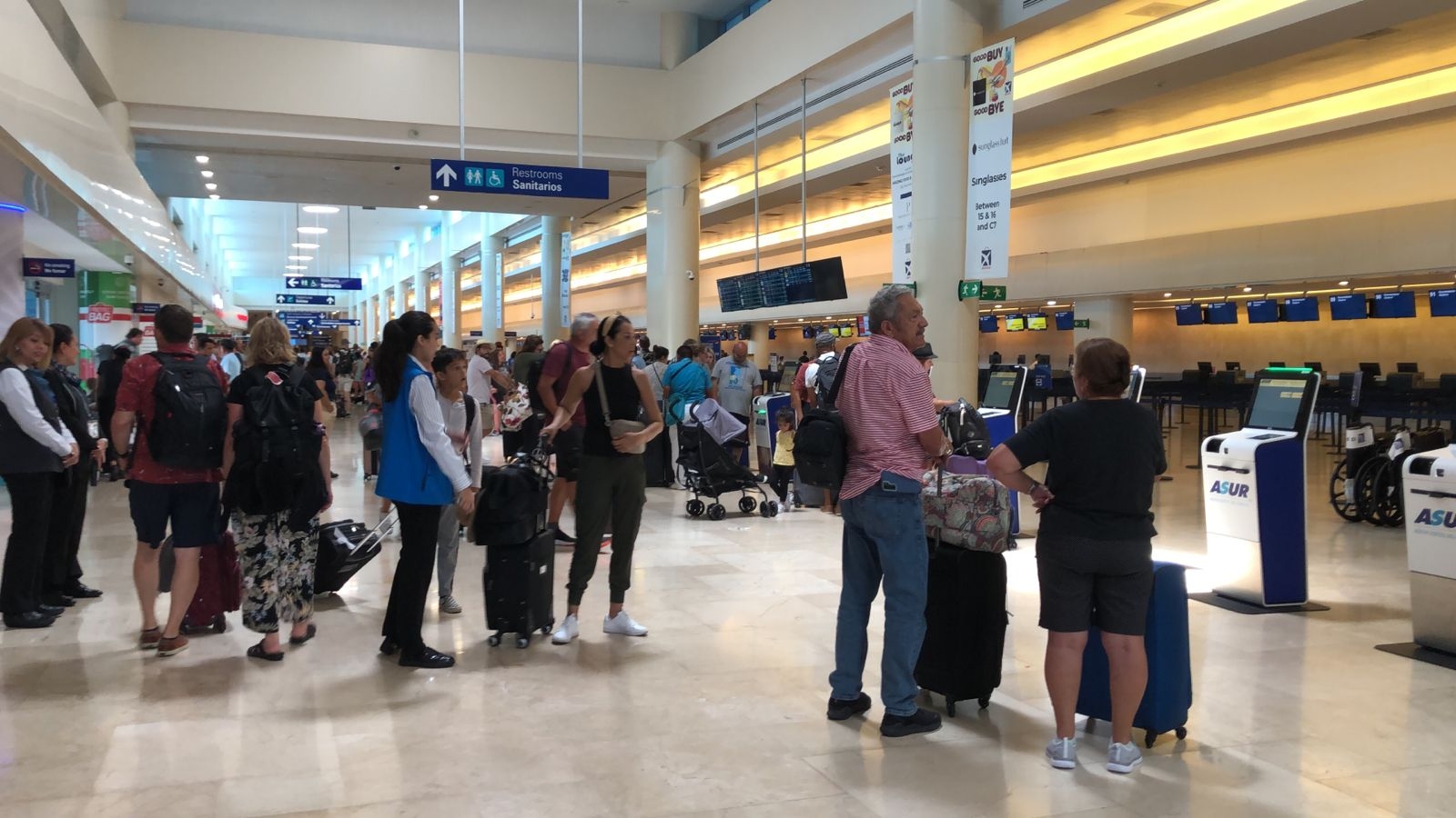 Se registra gran operación en vuelos en el aeropuerto de Cancún