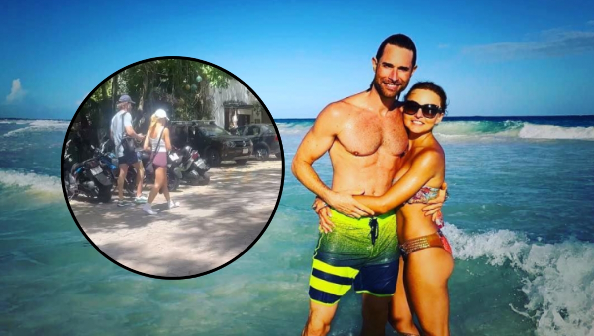 Captan a Angelique Boyer y Sebastián Rulli en la Quinta Avenida de Playa del Carmen