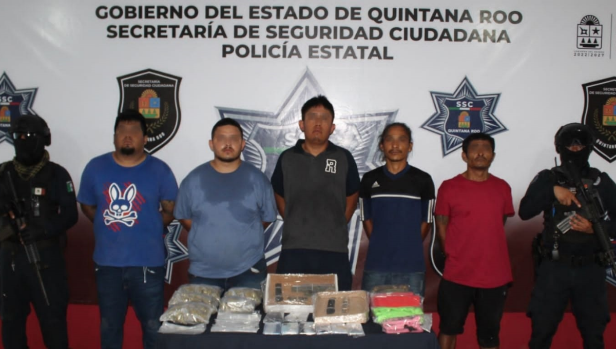 Arrestan a cinco presuntos integrantes de una célula criminal en Cancún