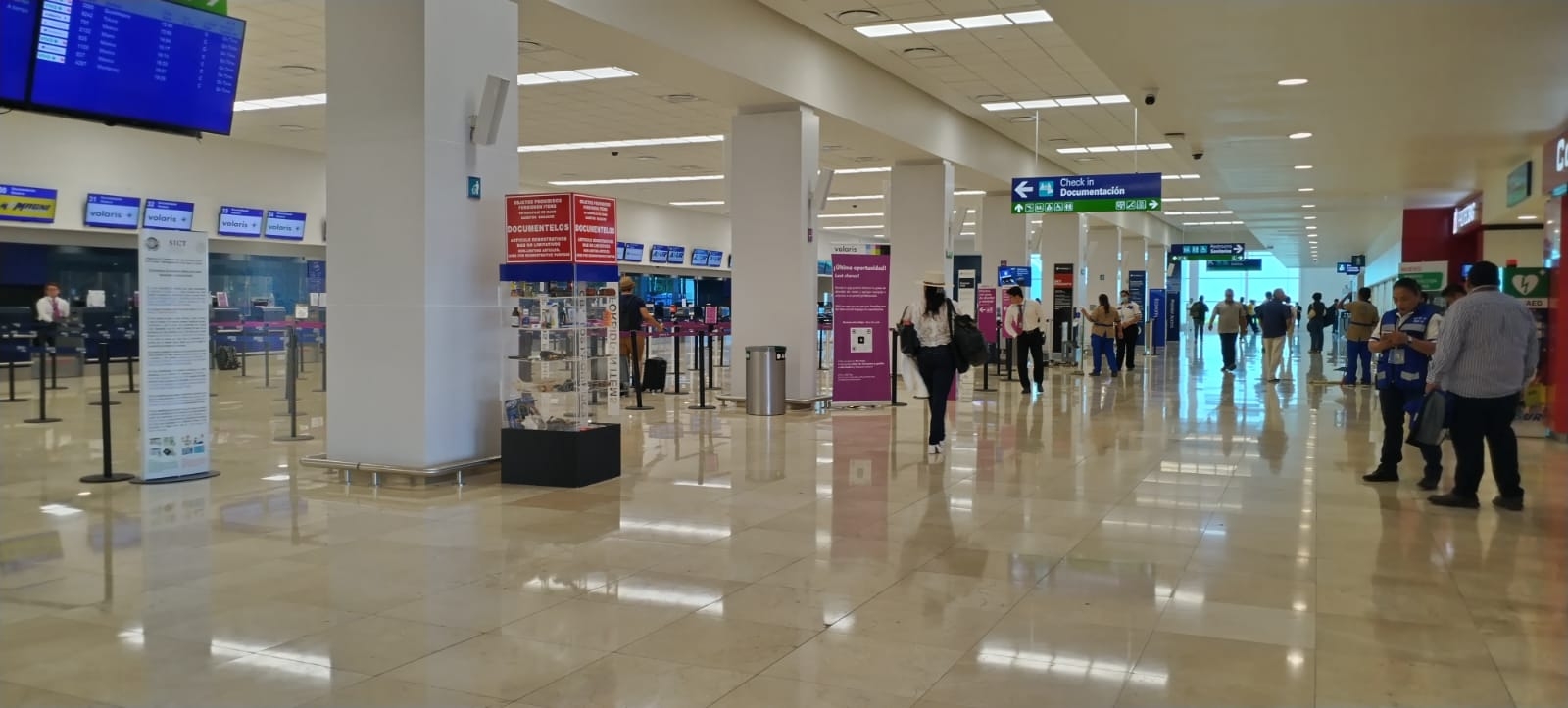 Aeropuerto de Mérida reporta baja afluencia de pasajeros este miércoles