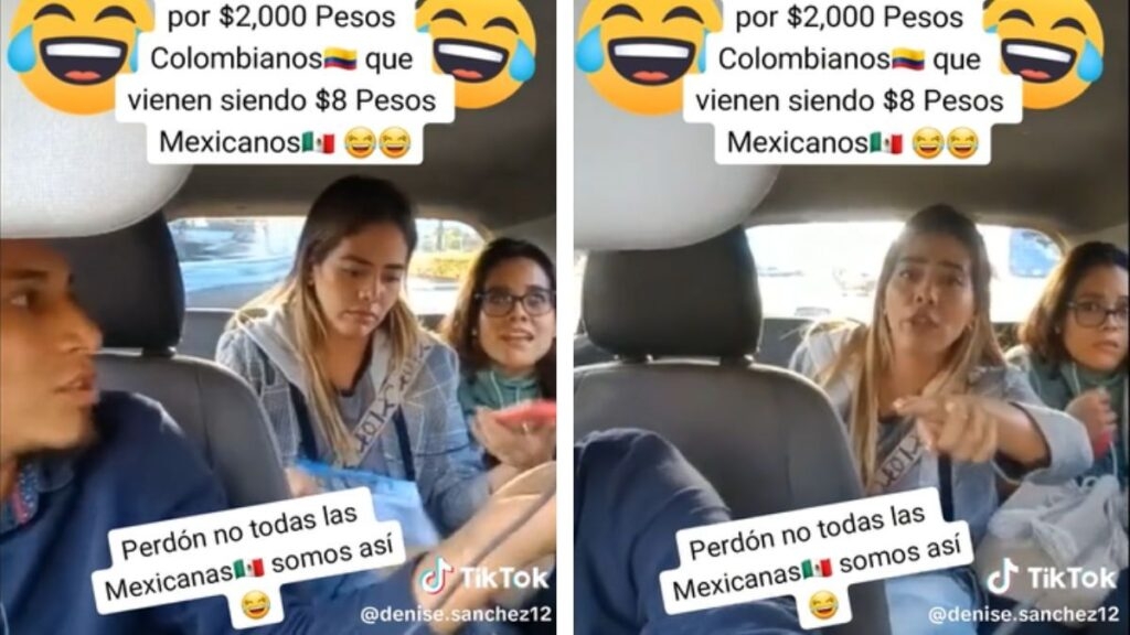 Mexicanas se niegan a pagar 8 pesos de taxi en Colombia; su reacción se hace viral: VIDEO