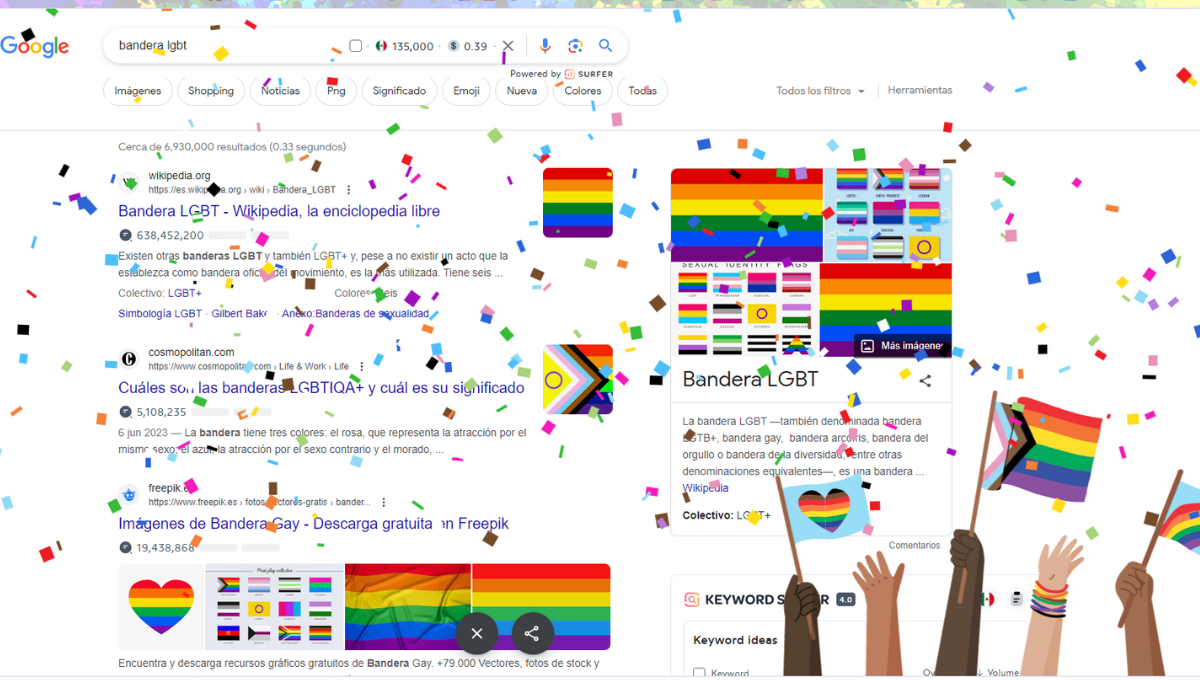 Google celebra a la comunidad LGBT+ con un colorido truco en su buscador