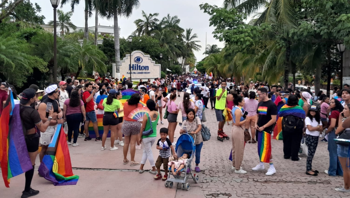 Playa del Carmen celebra Marcha del Orgullo Gay 2023 pese a la lluvia: VIDEO
