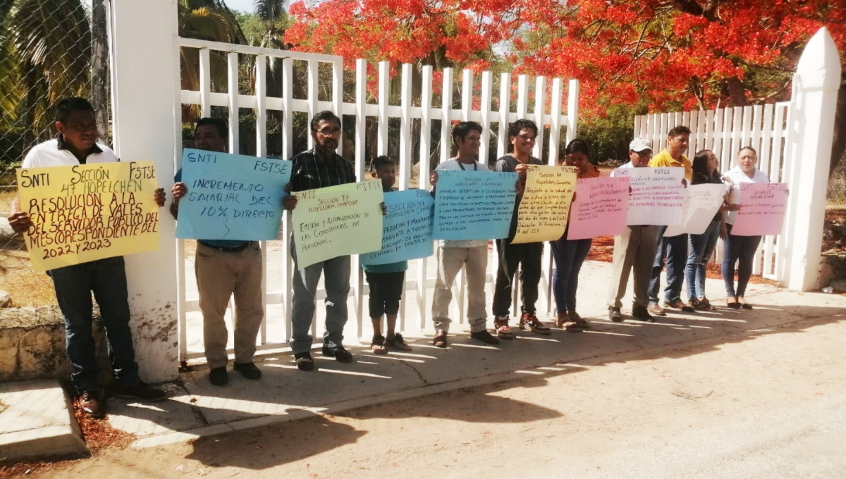 Sindicato de Trabajadores Indígenas protestan en Hopelchén; quieren fuera a su coordinador