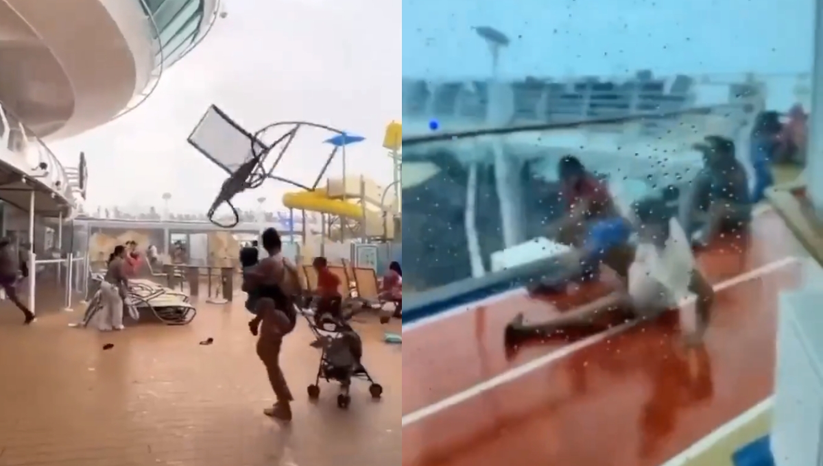 Pasajeros de un crucero viven momentos de terror a causa de una tormenta eléctrica: VIDEO