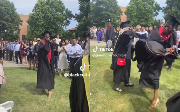 Estudiante y profesora pelean a golpes durante su graduación: VIDEO
